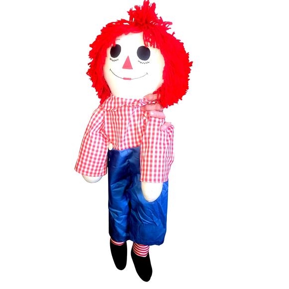 Rare 34" - 36" Extra Large Vintage Homemade Raggedy Ann & Andy Rag Dolls OOAK - Picture 3 of 11